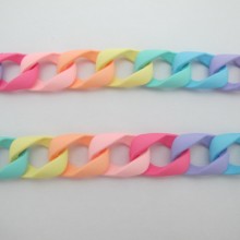 1m Chaine colorée plastique clip 17x24mm