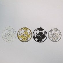 20 Estampes fleurs laser cut 36mm