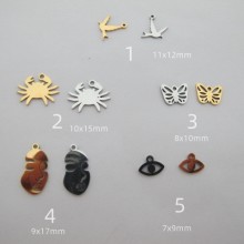 10 pcs Pendentif acier inoxydable