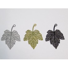 20 Estampes feuilles laser cut 46x34mm