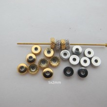 Round beads 5x2mm stainless steel