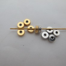 Perles rondelles 5x2mm acier inoxydable