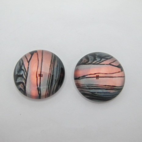 25 pcs Cabochon Plat En Verre 20mm