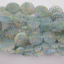 Millefiori beads round and flat