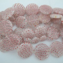 Millefiori beads round and flat