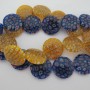 Millefiori beads round and flat