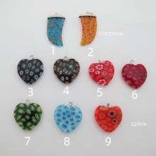 20 pcs Millefiori pendants