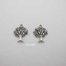 50 Pendentif arbre de la vie 17x22mm