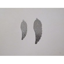 50 Angel wings laser cut stamp 37x12mm/29x10mm