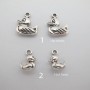 50 Pendentif canard en métal