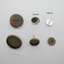 20 Rimmed Studs For Cabochon