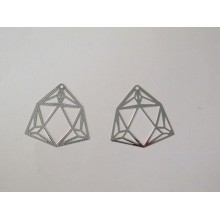 50 Estampes Diamants laser cut 32mm