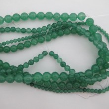 aventurine verte ronde- Fil de 40cm