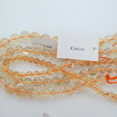 citrine round 16mm- String of 40cm