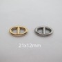 5 pcs grain de café intercalaire 12x21mm acier inoxydable