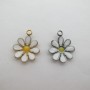 5 pcs Daisy pendant 14x17mm stainless steel