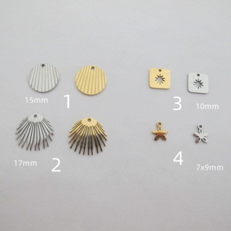 10 pcs Stainless Steel Pendant