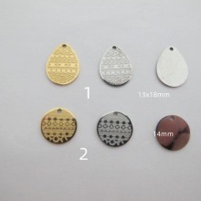 10 pcs Pendentif acier inoxydable