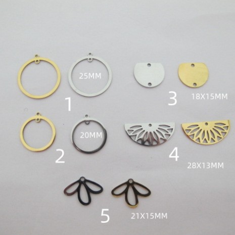 10 pcs Pendentif acier inoxydable