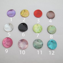 100 Mother of Pearl Sequins 15mm