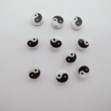 perles Ying&Yang en plastique 2000pcs