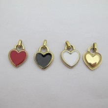 5 pcs Pendant stainless steel 15x19mm