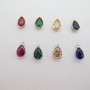 6 Rhinestone pendants drop 5x9mm