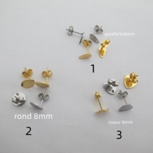 Stainless steel stud earrings 20 pcs
