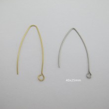 20 pieces 45 mm stainless steel wire earrings