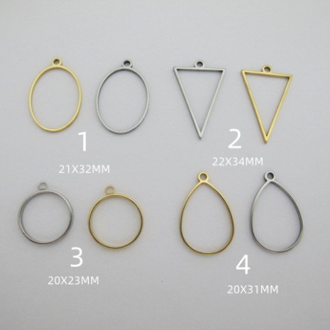 15 pcs Pendentif acier inoxydable