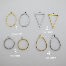 15 pcs Pendentif acier inoxydable