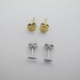 Clous d'oreilles à coller plateaux 6mm en acier inox