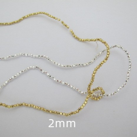 Perles facettées en verre - 40cm