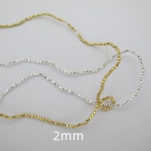 Perles facettées en verre - 40cm