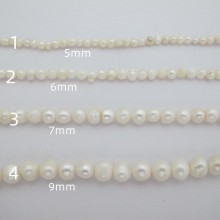 Perle d'eau douce fil de 40cm