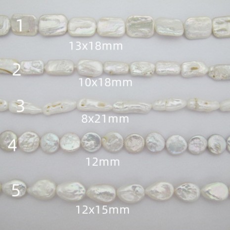 Perle d'eau douce fil de 40cm