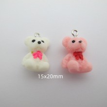 50 pcs Breloques petit ours en résine