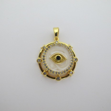 Pendentif roue du bonheur rotatif acier