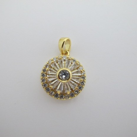 Pendentif roue du bonheur rotatif acier