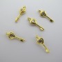 10 pcs Pendentifs strass zircon doré à l'or fin