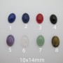 10 Cabochons10x14mm en pierre fine