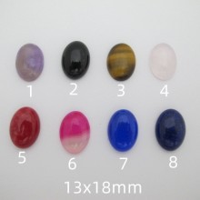 10 Cabochons13x18mm en pierre fine