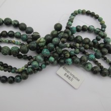 african turquoise ronde - Fil de 40cm