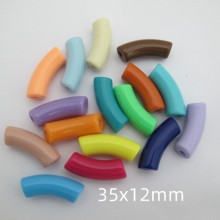 50 pcs Perles tubes 12x35mm acryliques