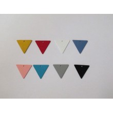 30 Pendentif teinté triangle 22x20mm