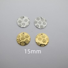 15 pcs Pendentif acier inoxydable