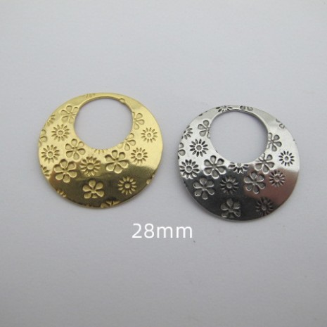 15 pcs Pendentif acier inoxydable