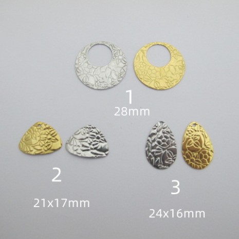 15 pcs Pendentif acier inoxydable