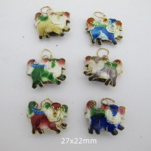 24 pendentif animaux Cloisonnée