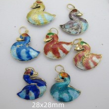 24 pendentif animaux Cloisonnée